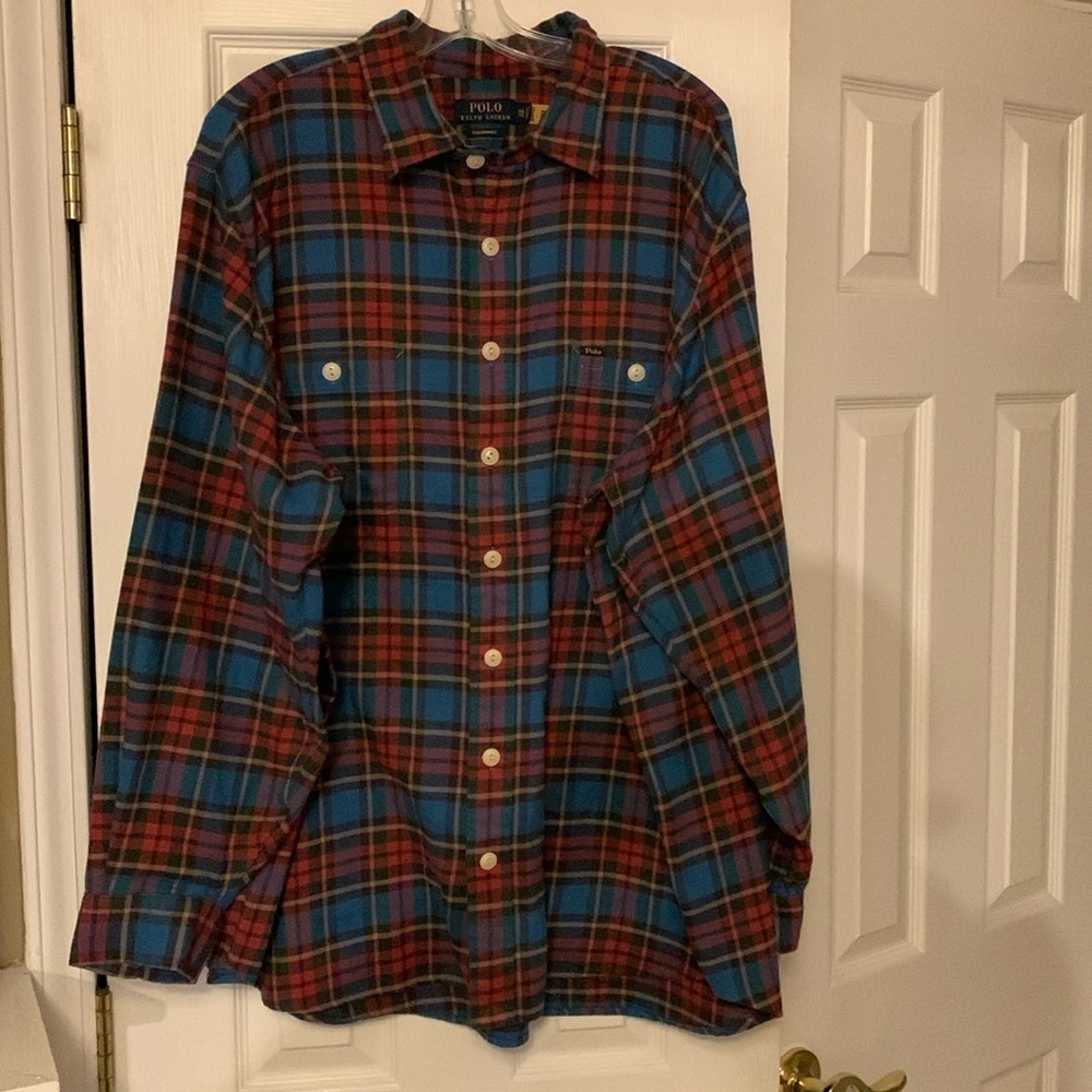Polo Ralph Lauren Men’s Plaid Performance Long Sleeve Academia Button Down 2XB
